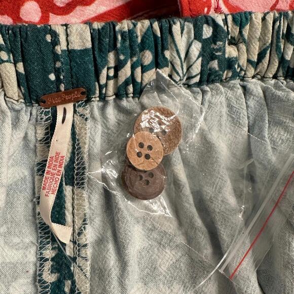 Free People Tropical Print Red and Green Romper - Picture 8 of 10